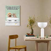 Photo de chat de chien personnalisée sur toile personnalisée - Suivez-vous partout où vous allez